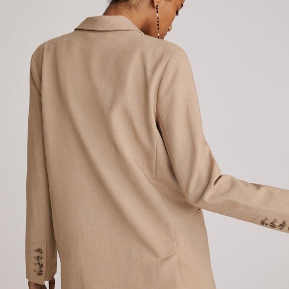 Anthropologie Maeve 8 NWT Double-Breasted Blazer Jacket Coat Beige New - Picture 10 of 11